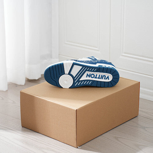 LV Trainer Sneakers - Monogram Denim & Calf Leather Unisex Classic