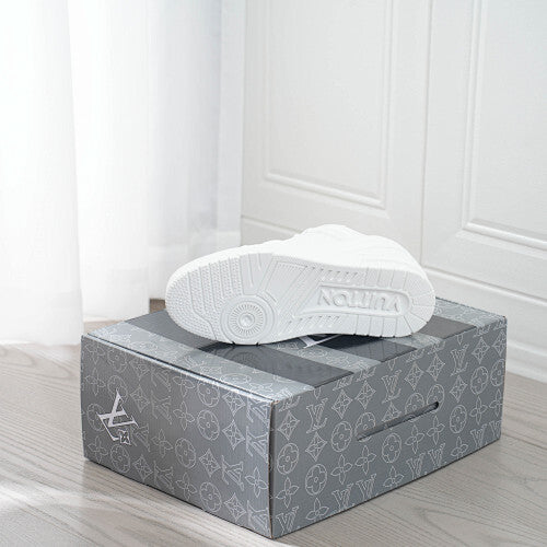 LV Trainer Sneakers - Monogram Denim & Calf Leather Unisex Classic