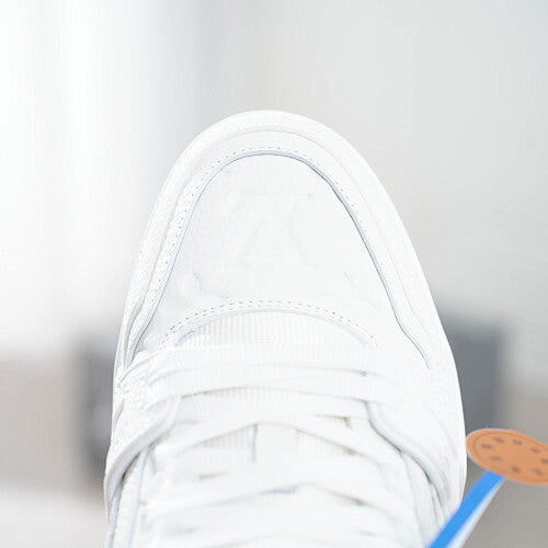 LV Trainer Sneakers - Monogram Denim & Calf Leather Unisex Classic