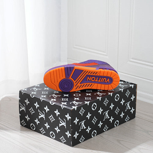 LV Trainer Sneakers - Monogram Denim & Calf Leather Unisex Classic