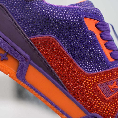 LV Trainer Sneakers - Monogram Denim & Calf Leather Unisex Classic