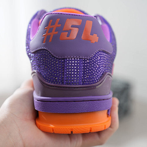 LV Trainer Sneakers - Monogram Denim & Calf Leather Unisex Classic