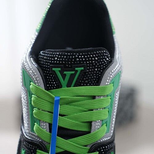 LV Trainer Sneakers - Monogram Denim & Calf Leather Unisex Classic