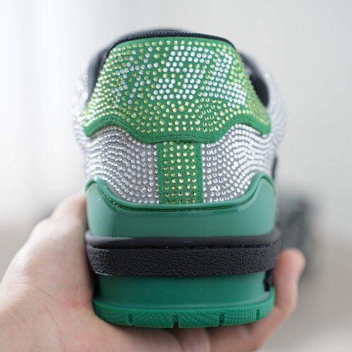 LV Trainer Sneakers - Monogram Denim & Calf Leather Unisex Classic