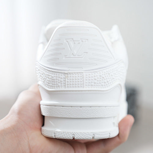 LV Trainer Sneakers - Monogram Denim & Calf Leather Unisex Classic