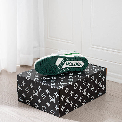 LV Trainer Sneakers - Monogram Denim & Calf Leather Unisex Classic