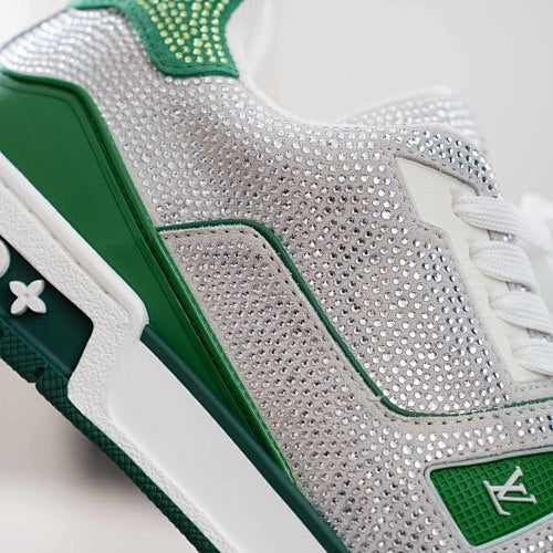 LV Trainer Sneakers - Monogram Denim & Calf Leather Unisex Classic