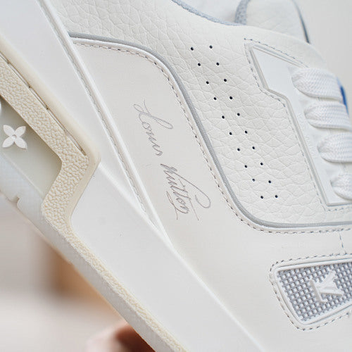 LV Trainer Sneakers - Monogram Denim & Calf Leather Unisex Classic