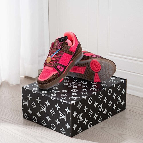 LV Trainer Sneakers - Monogram Denim & Calf Leather Unisex Classic