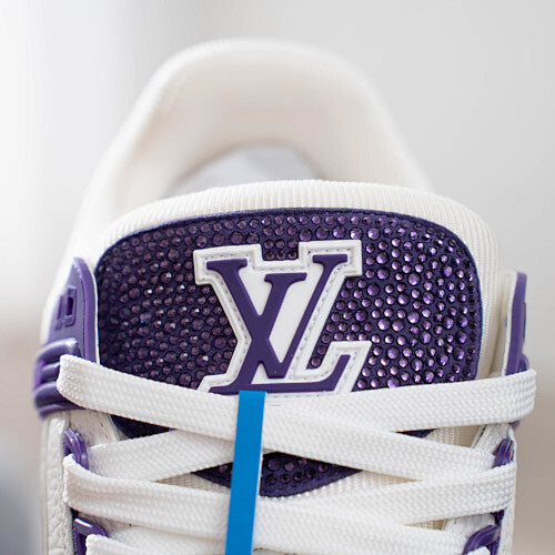 LV Trainer Sneakers - Monogram Denim & Calf Leather Unisex Classic