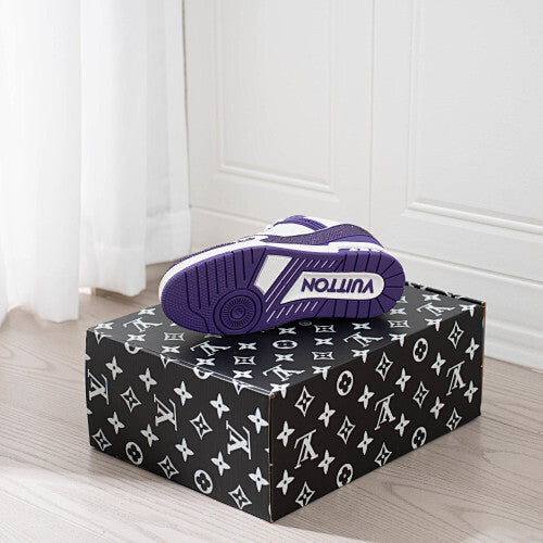 LV Trainer Sneakers - Monogram Denim & Calf Leather Unisex Classic