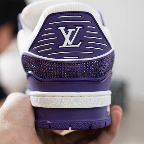 LV Trainer Sneakers - Monogram Denim & Calf Leather Unisex Classic