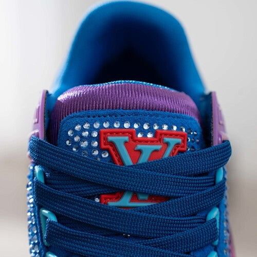 LV Trainer Sneakers - Monogram Denim & Calf Leather Unisex Classic