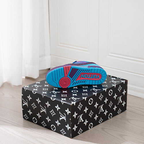 LV Trainer Sneakers - Monogram Denim & Calf Leather Unisex Classic