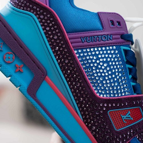 LV Trainer Sneakers - Monogram Denim & Calf Leather Unisex Classic