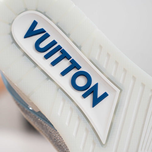 LV Trainer Sneakers - Monogram Denim & Calf Leather Unisex Classic