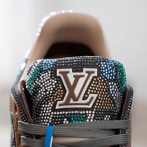 LV Trainer Sneakers - Monogram Denim & Calf Leather Unisex Classic
