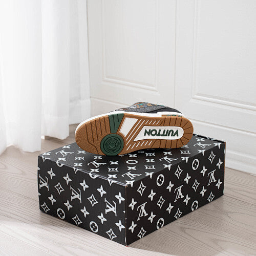 LV Trainer Sneakers - Monogram Denim & Calf Leather Unisex Classic