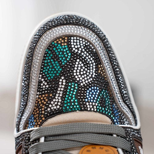 LV Trainer Sneakers - Monogram Denim & Calf Leather Unisex Classic