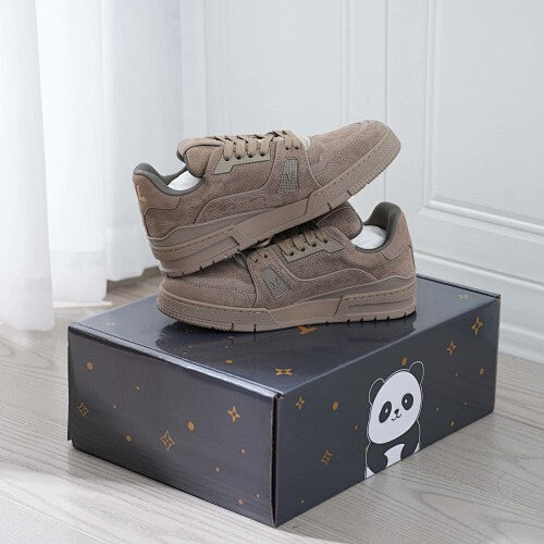 LV Trainer Sneakers - Monogram Denim & Calf Leather Unisex Classic