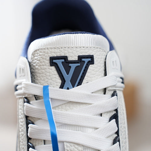 LV Trainer Sneakers - Monogram Denim & Calf Leather Unisex Classic