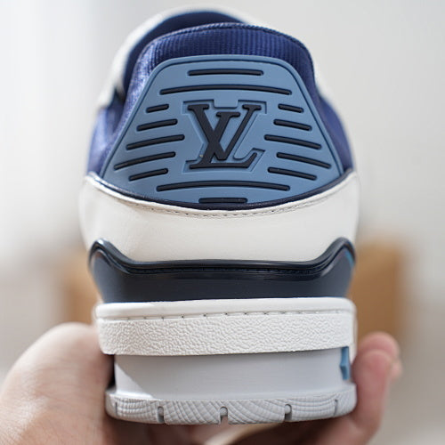 LV Trainer Sneakers - Monogram Denim & Calf Leather Unisex Classic