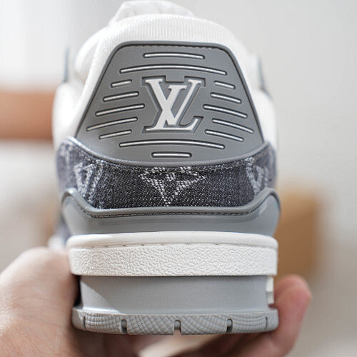 LV Trainer Sneakers - Monogram Denim & Calf Leather Unisex Classic