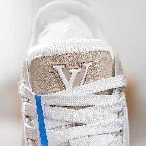 LV Trainer Sneakers - Monogram Denim & Calf Leather Unisex Classic
