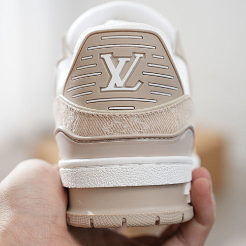LV Trainer Sneakers - Monogram Denim & Calf Leather Unisex Classic