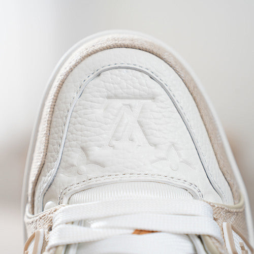 LV Trainer Sneakers - Monogram Denim & Calf Leather Unisex Classic