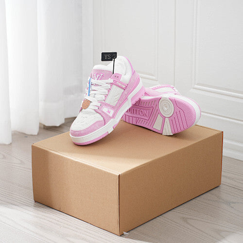 LV Trainer Sneakers - Monogram Denim & Calf Leather Unisex Classic