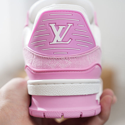 LV Trainer Sneakers - Monogram Denim & Calf Leather Unisex Classic