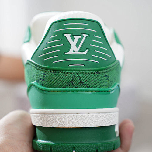 LV Trainer Sneakers - Monogram Denim & Calf Leather Unisex Classic