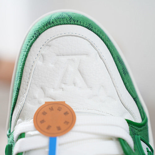 LV Trainer Sneakers - Monogram Denim & Calf Leather Unisex Classic